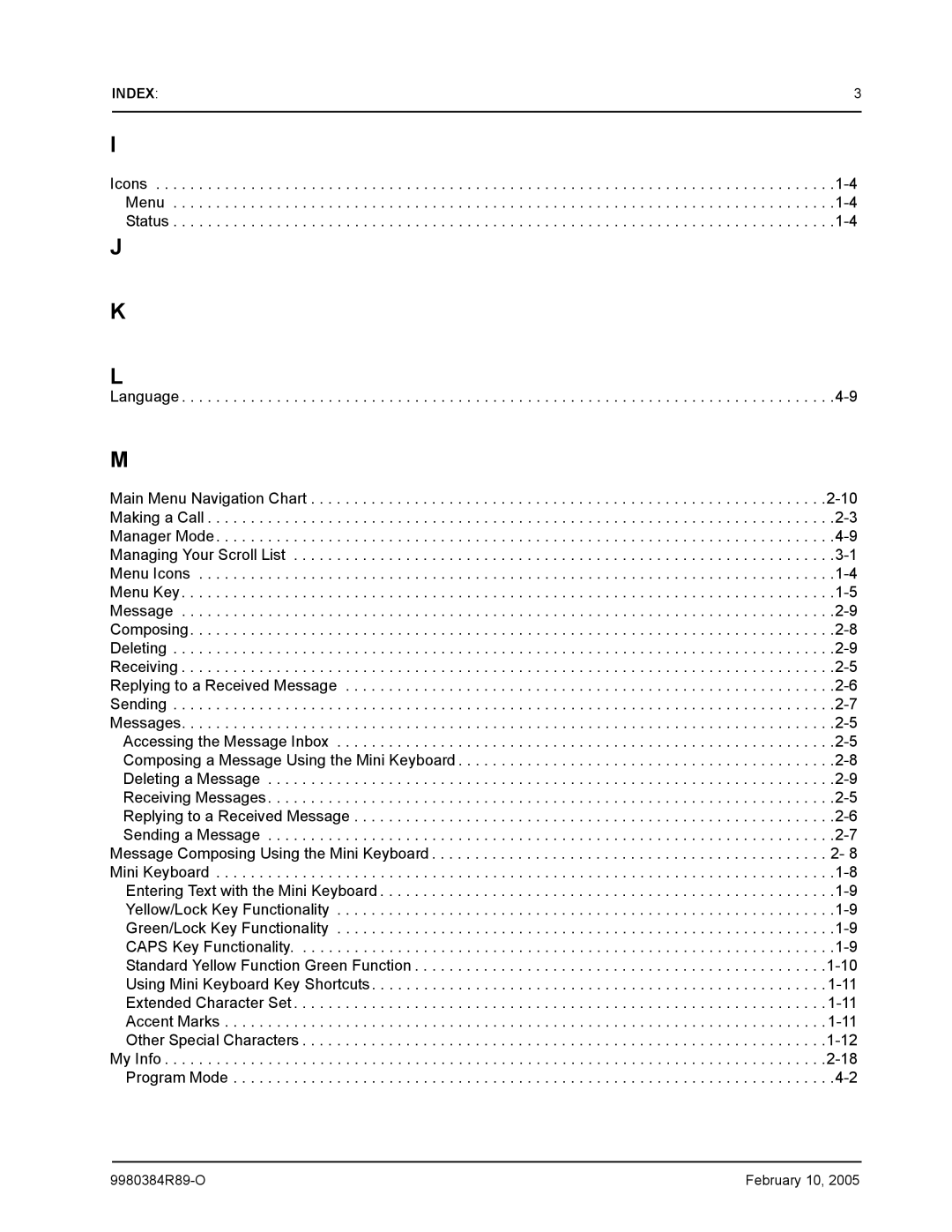 Motorola DTR650, DTR550 manual Icons Menu Status Language 