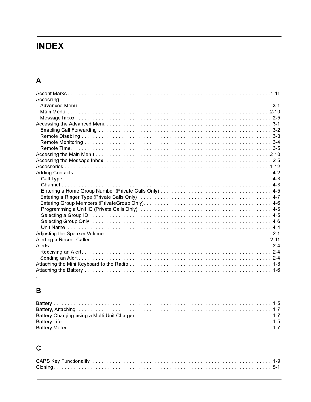 Motorola DTR550 manual Index 