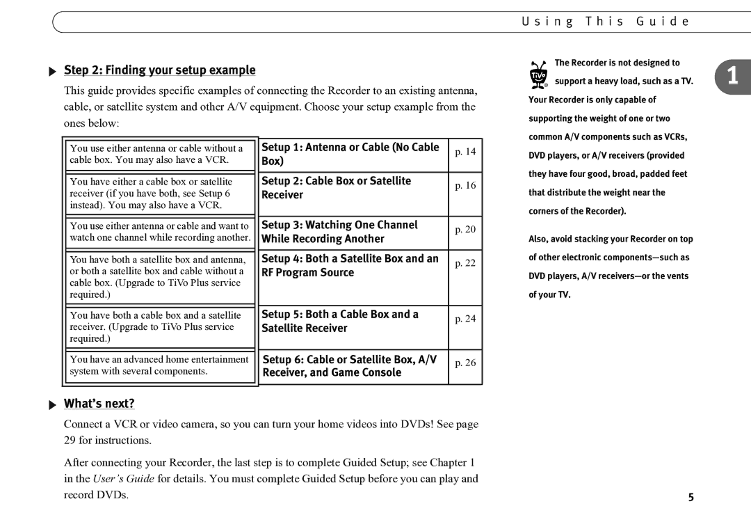 Motorola DVD operating instructions Finding your setup example, What’s next? 