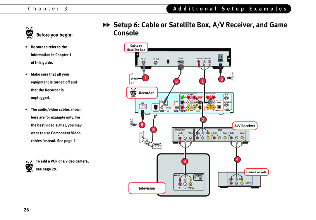 Motorola DVD operating instructions Cable or Satellite Box 