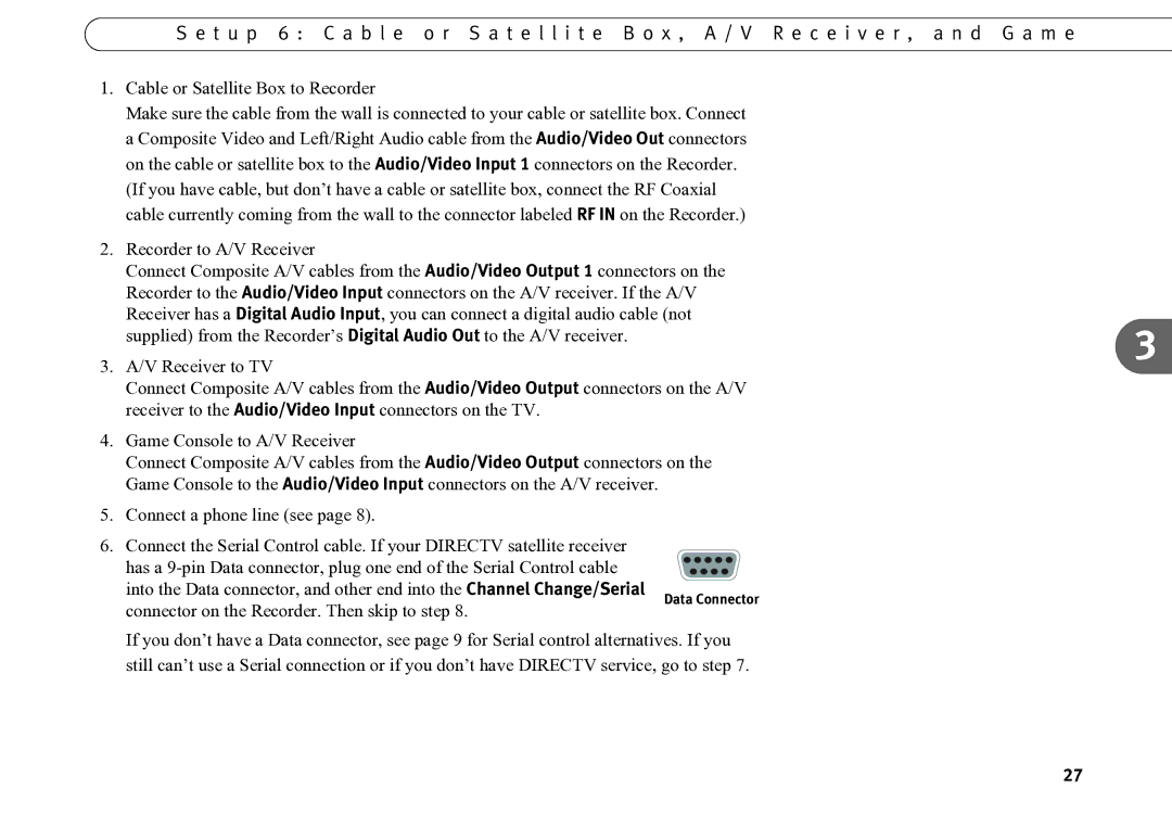 Motorola DVD operating instructions Data Connector 