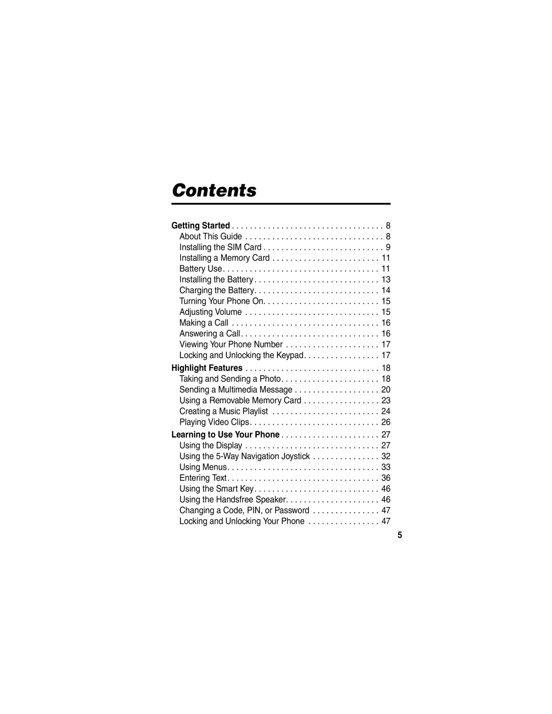 Motorola E398 manual Contents 