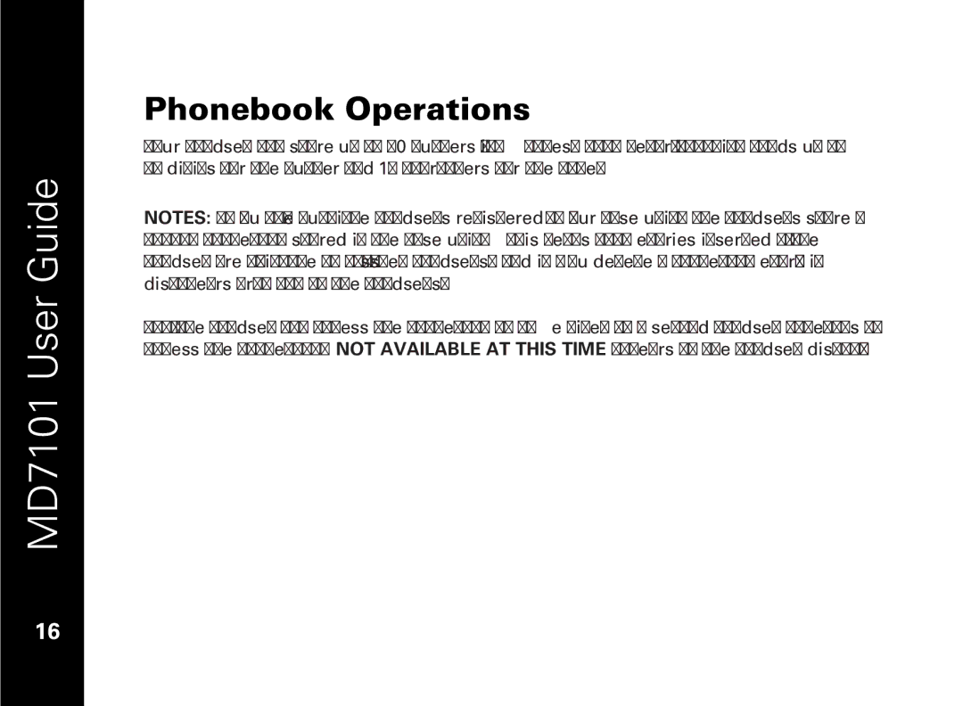 Motorola E51 Series manual Phonebook Operations 