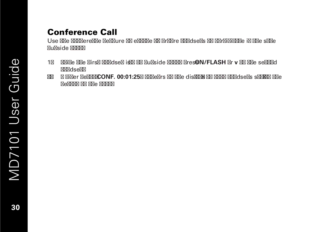 Motorola E51 Series manual Conference Call 