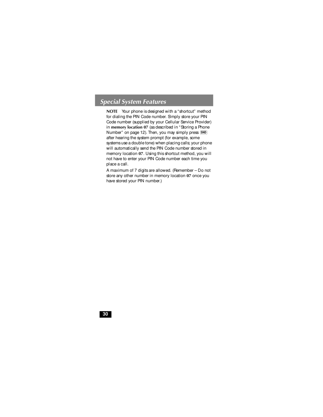 Motorola ENHANCED CELLULAR TELEPHONE owner manual Special System Features 