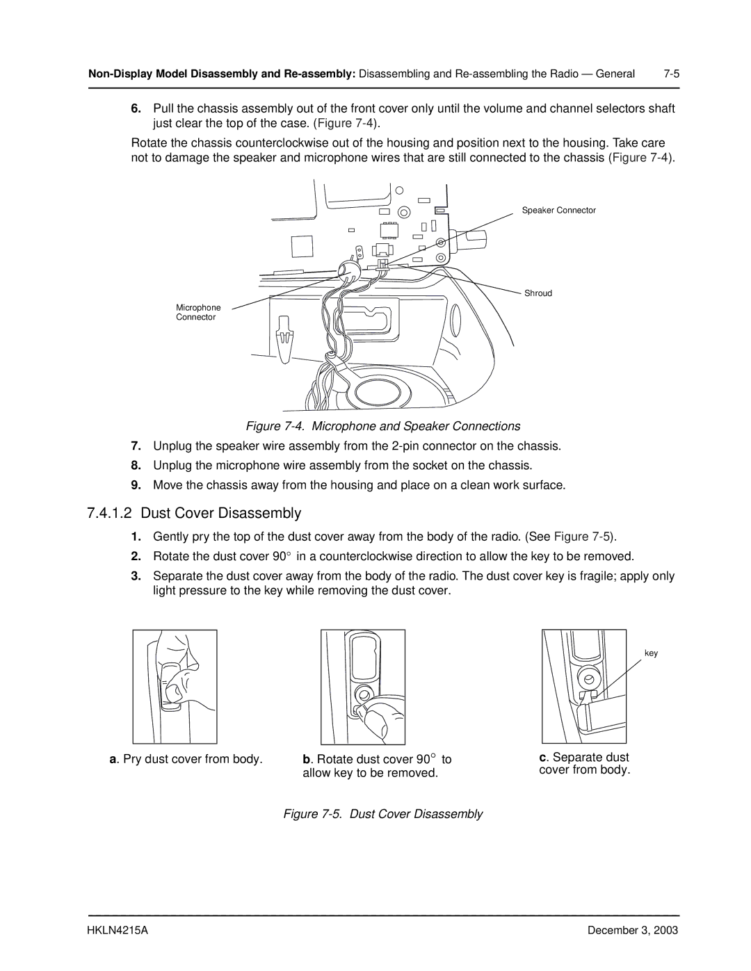 Motorola EP450 service manual Speaker Connector Shroud Microphone 