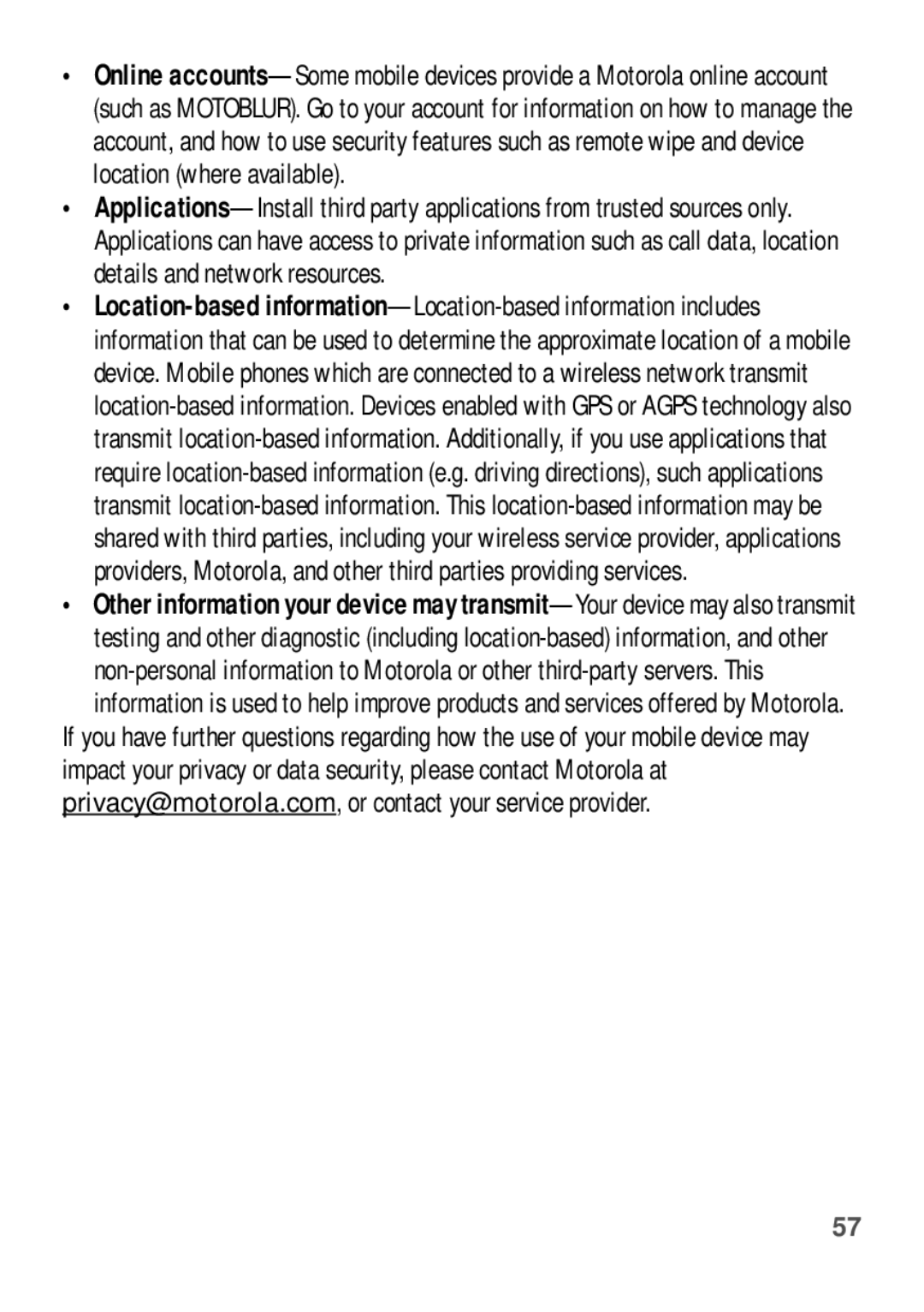 Motorola EX112 manual 