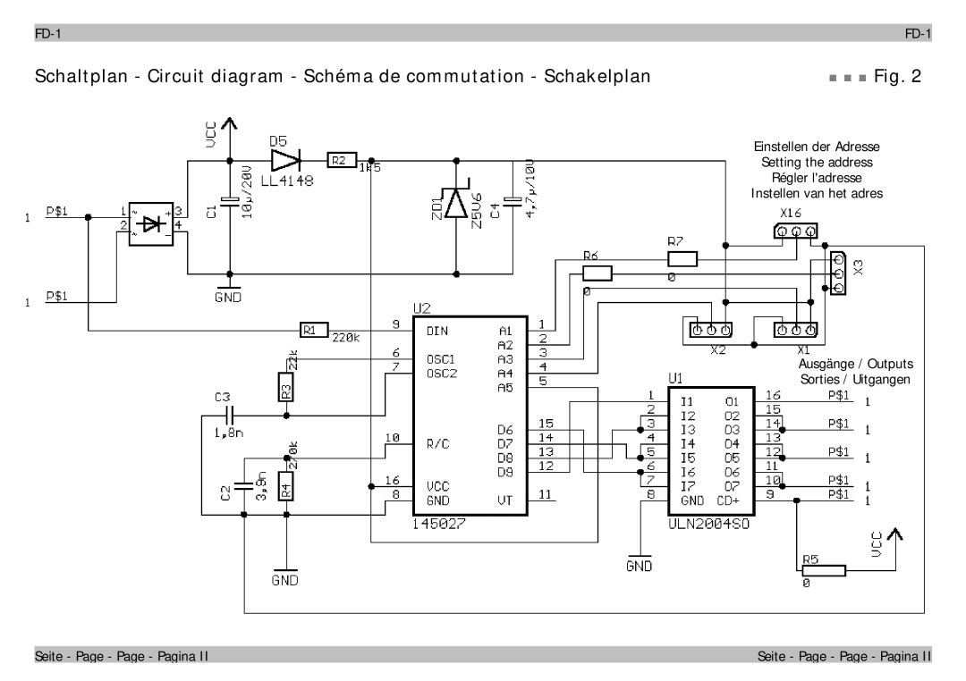 Motorola FD-1 manual Schaltplan Circuit diagram Schéma de commutation Schakelplan 