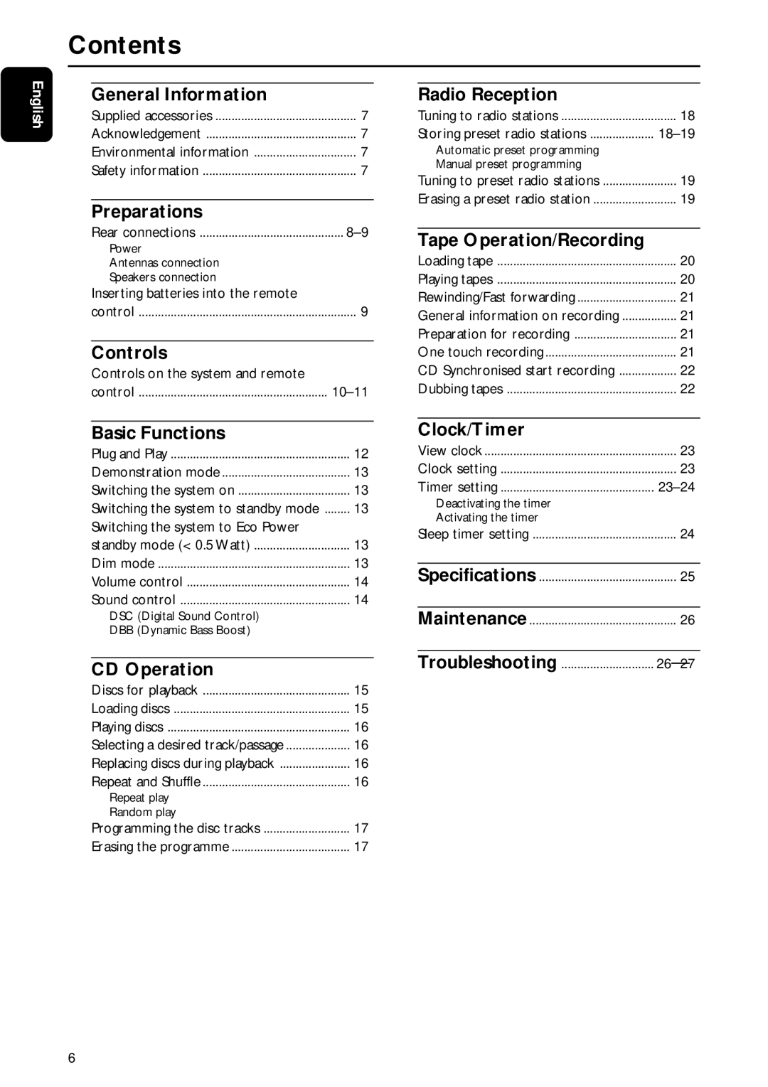 Motorola FW-C155 manual Contents 