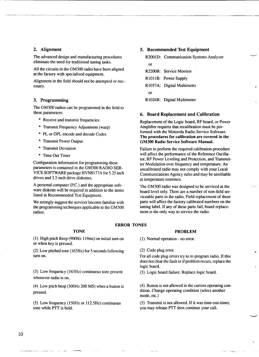 Motorola GM300 manual 