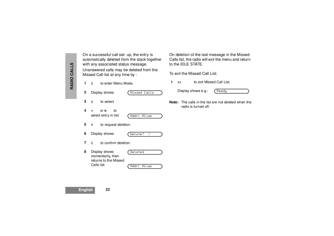 Motorola GM380 manual Select entry in list 