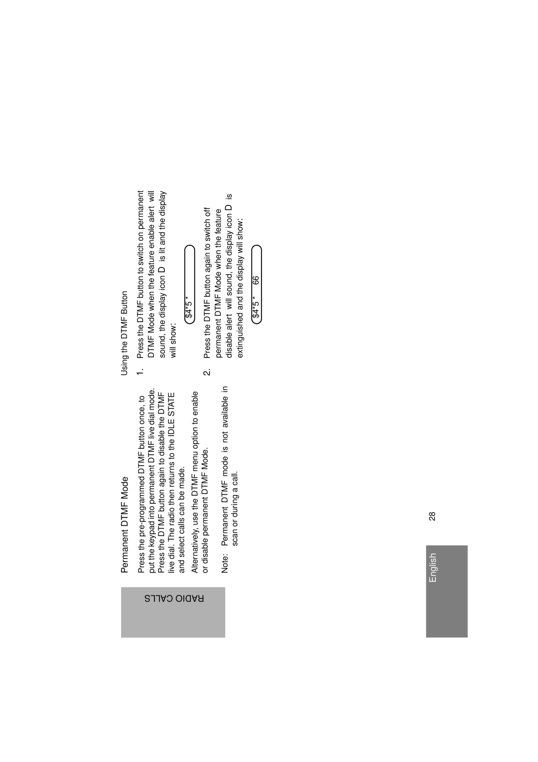 Motorola GM380 manual Permanent Dtmf Mode, Using the Dtmf Button 