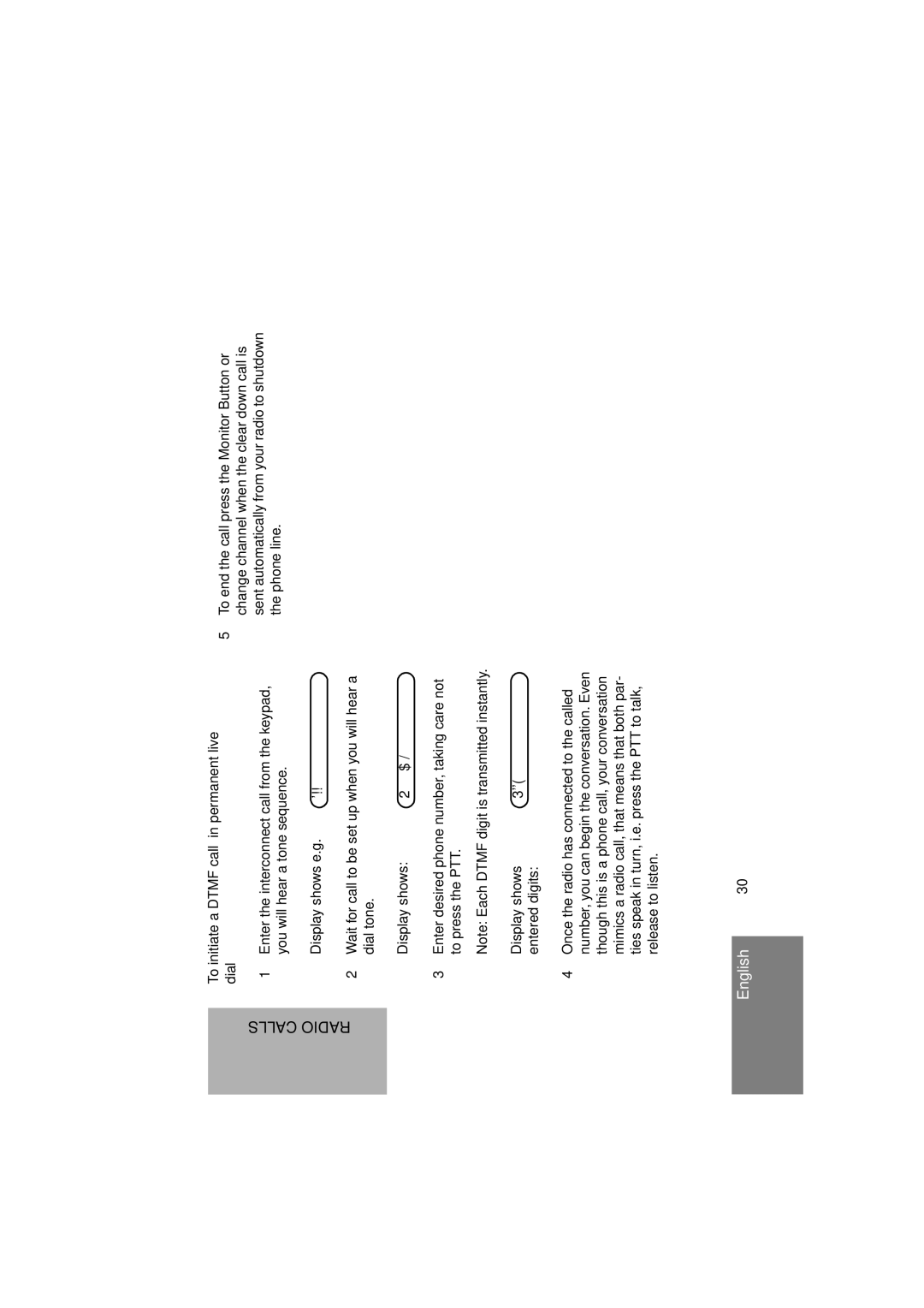 Motorola GM380 manual To initiate a Dtmf call in permanent live dial 