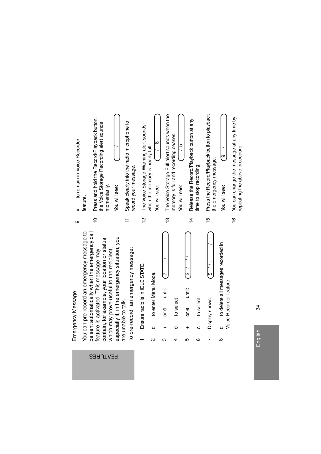 Motorola GM380 manual Emergency Message 