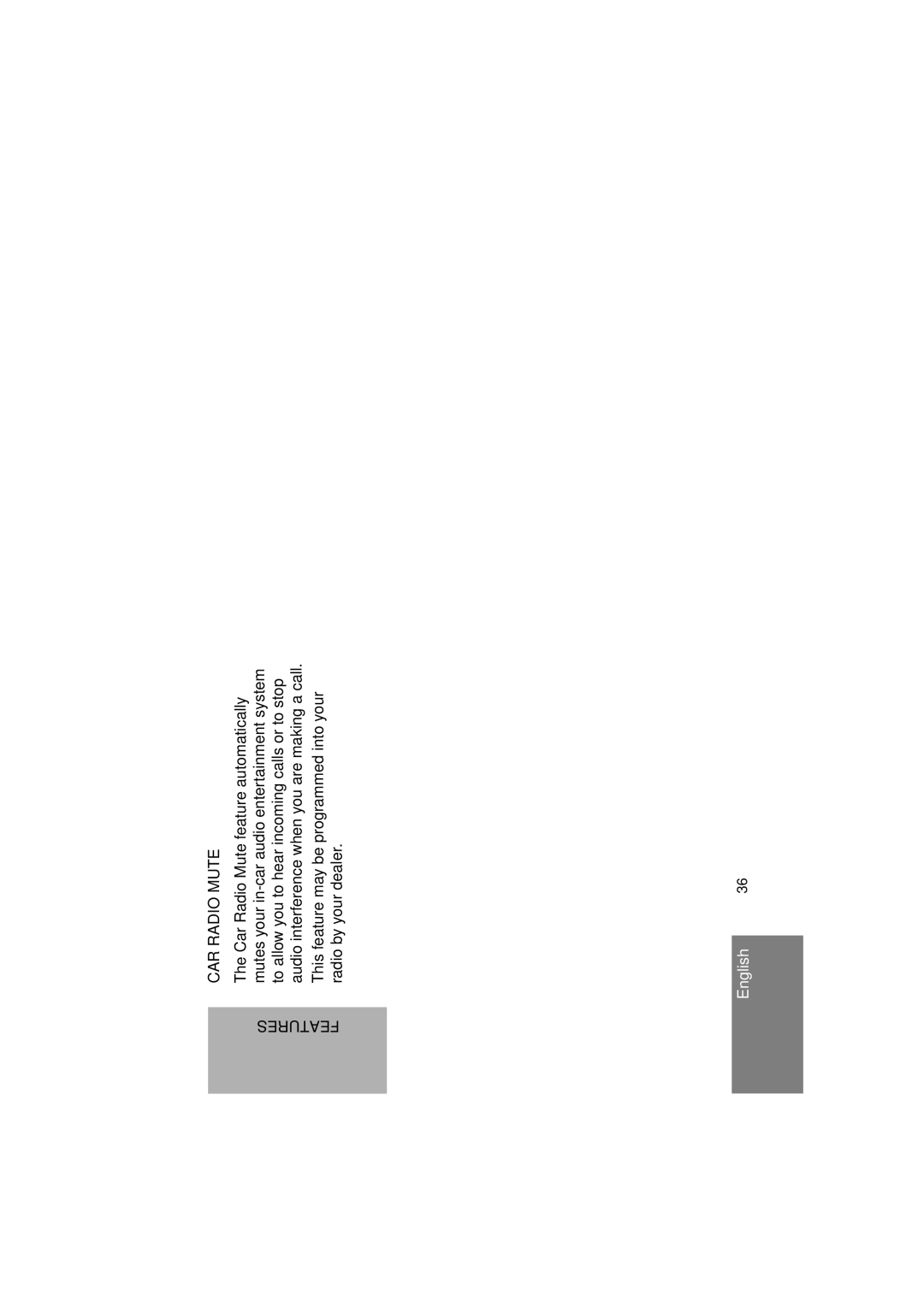 Motorola GM380 manual Features CAR Radio Mute 