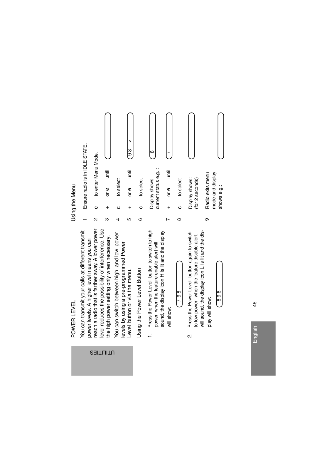 Motorola GM380 manual Current status e.g + or euntil 