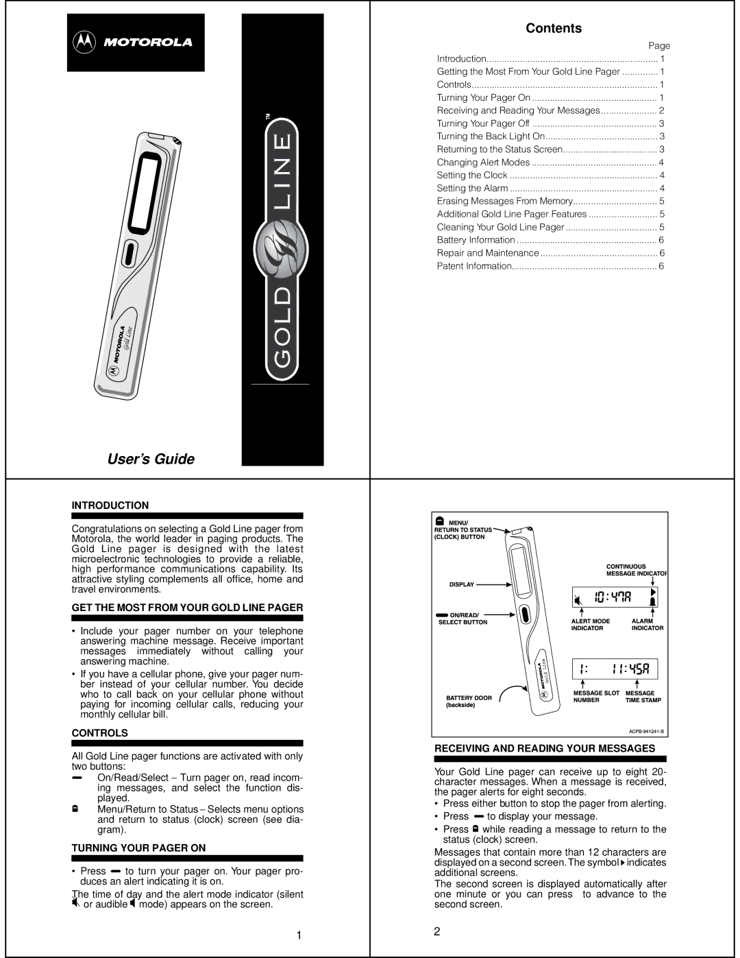 Motorola GoldLine manual User’s Guide 