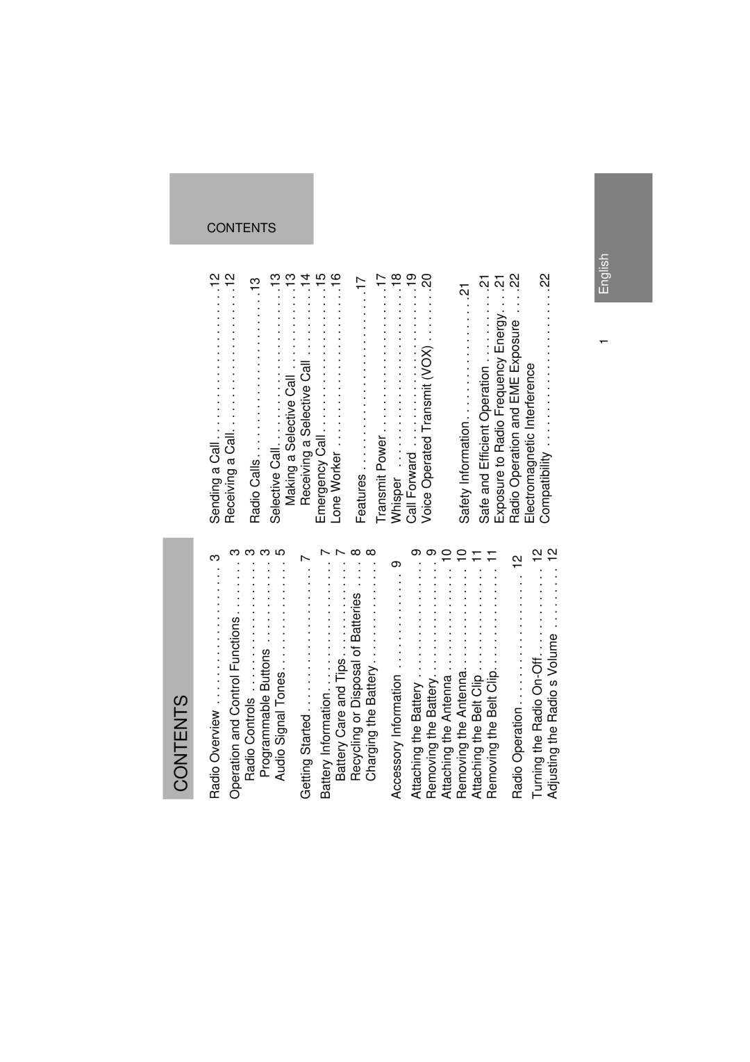 Motorola GP320 manual Contents 