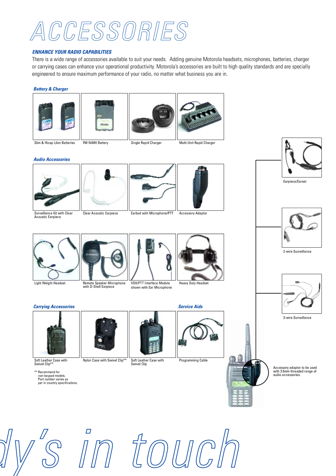 Motorola GP339 PLUS, GP329 PLUS manual Accessories, Enhance Your Radio Capabilities 