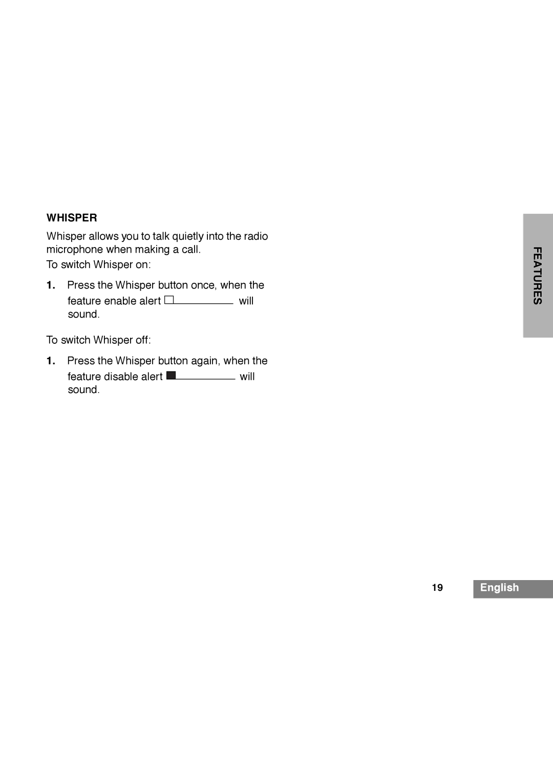 Motorola GP340 manual +,635,  3UHVVWKHKLVSHUEXWWRQRQFHZKHQWKH,  Qjolvk 