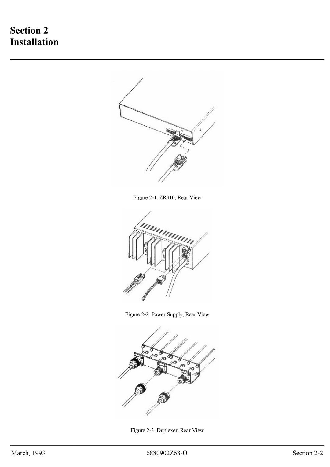 Motorola GR300 service manual ZR310, Rear View 