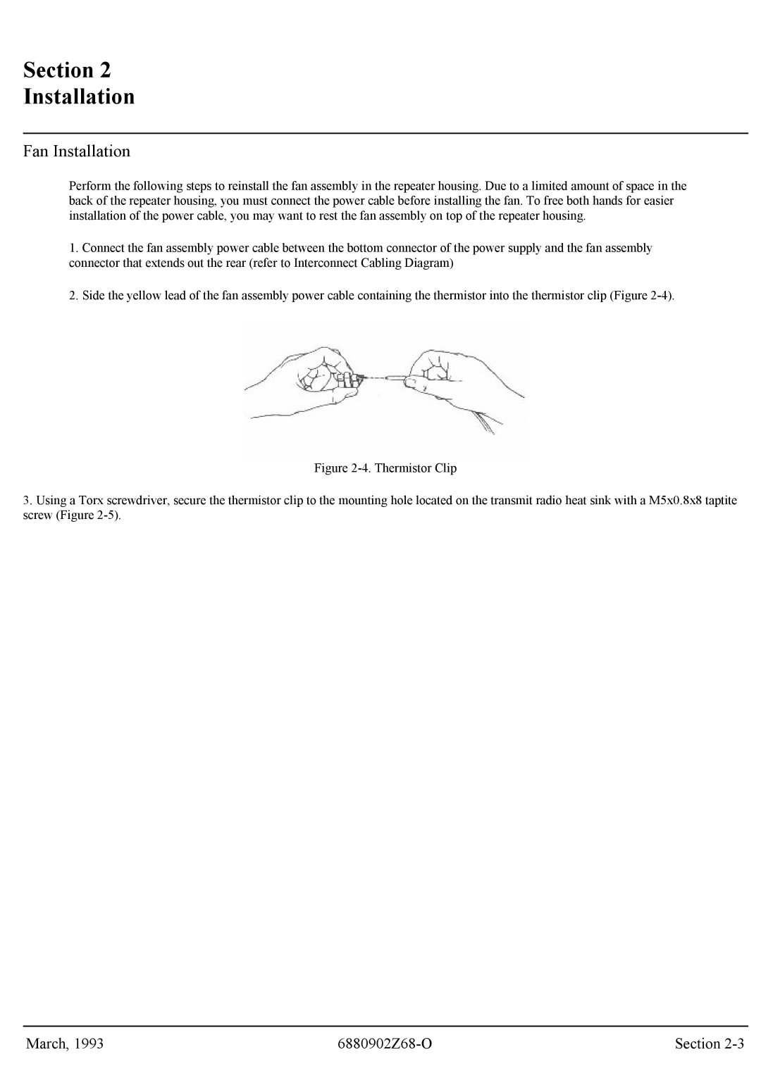 Motorola GR300 service manual Fan Installation 