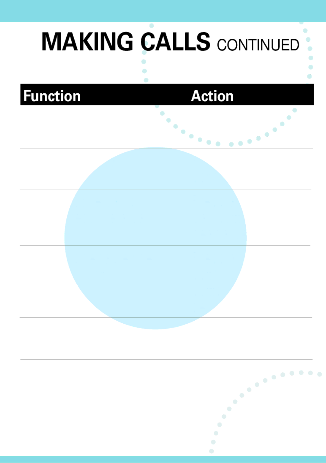 Motorola H500 manual Function 