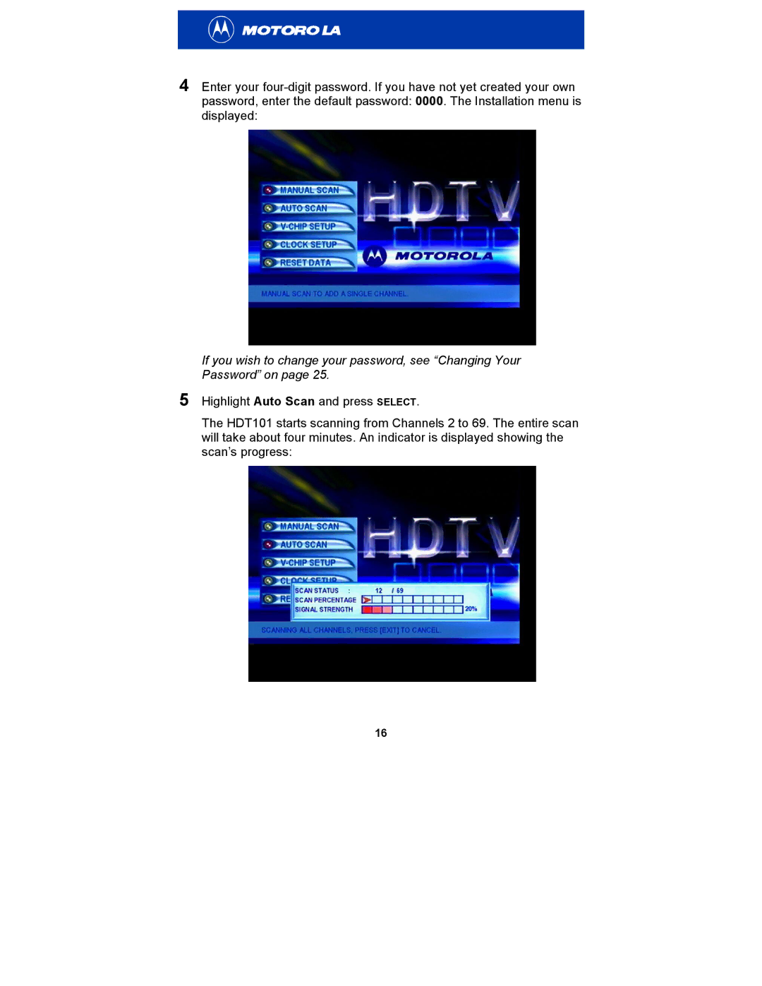 Motorola HDT101 manual 