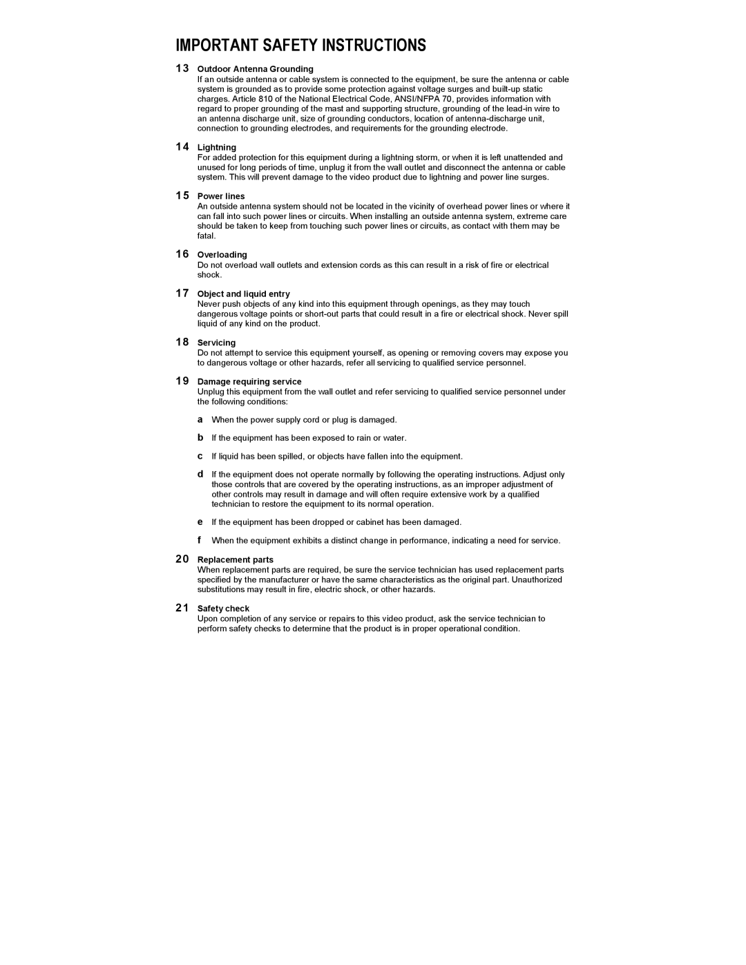 Motorola HDT101 manual Outdoor Antenna Grounding 