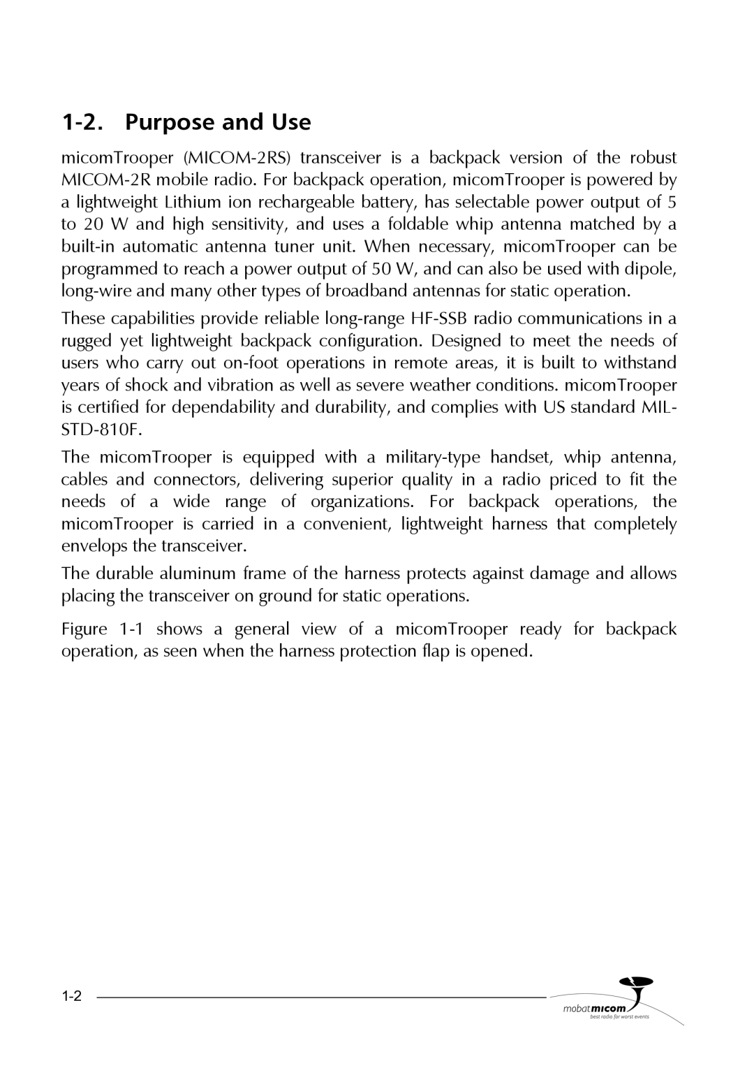 Motorola HF-SSB manual Purpose and Use 