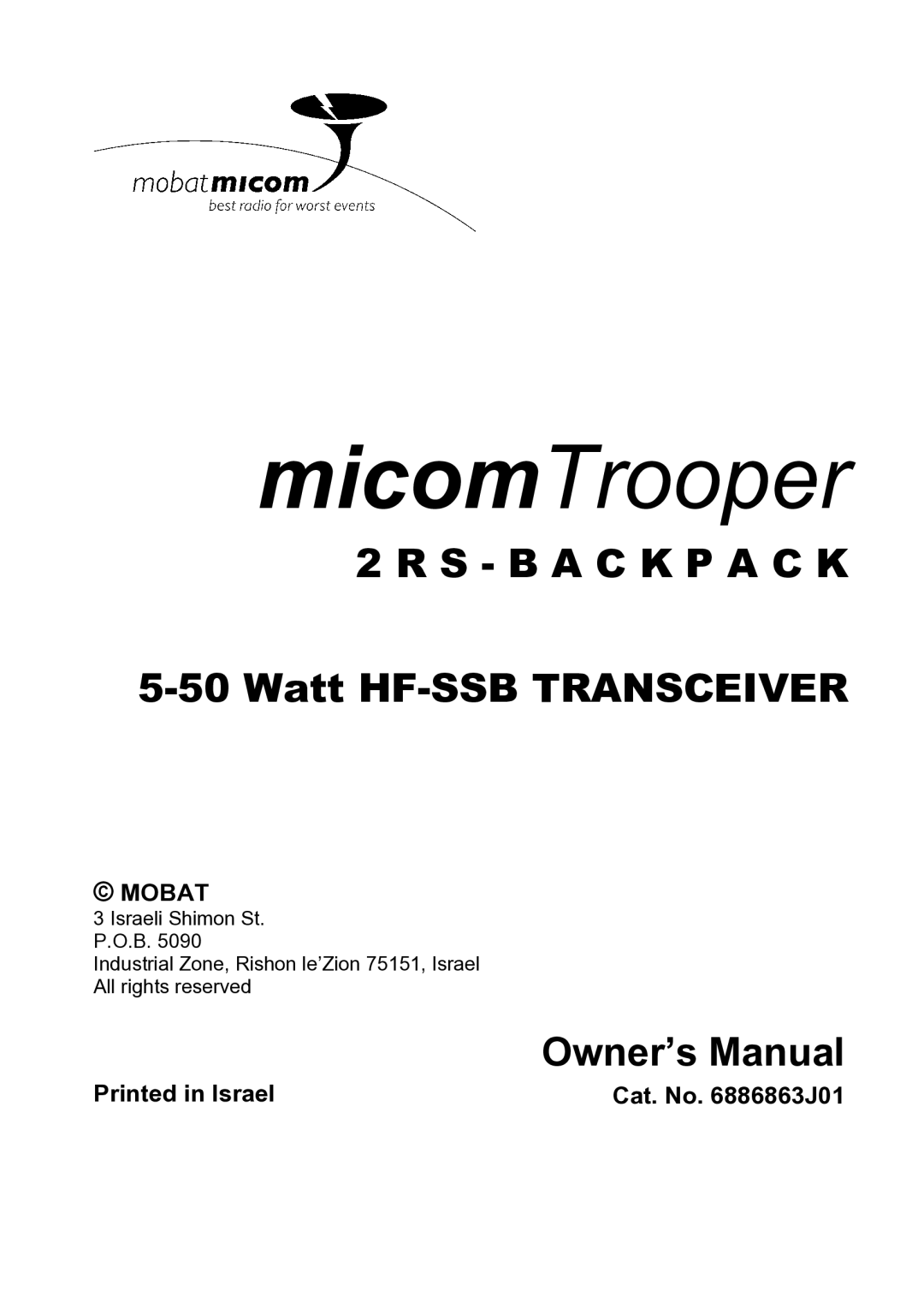 Motorola HF-SSB manual MicomTrooper 