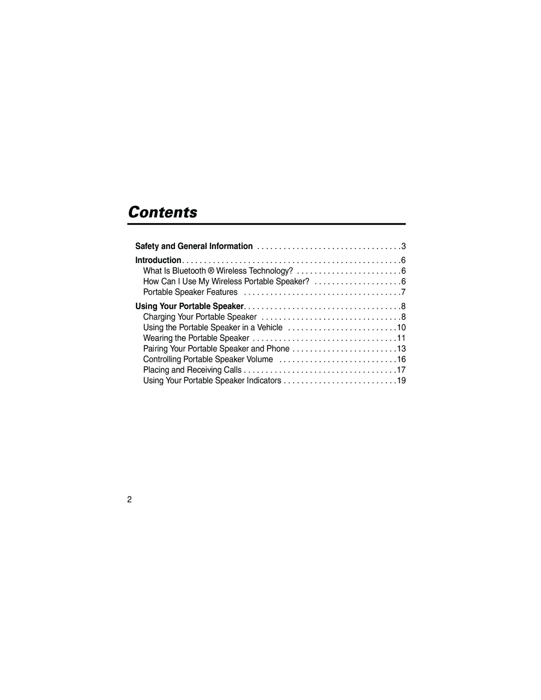 Motorola HF800 manual Contents 