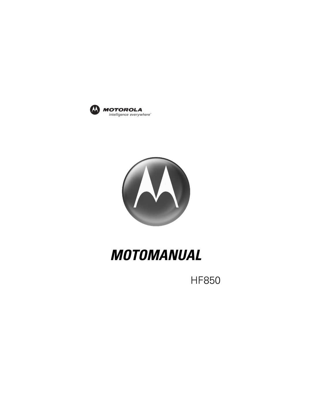 Motorola HF850 manual 