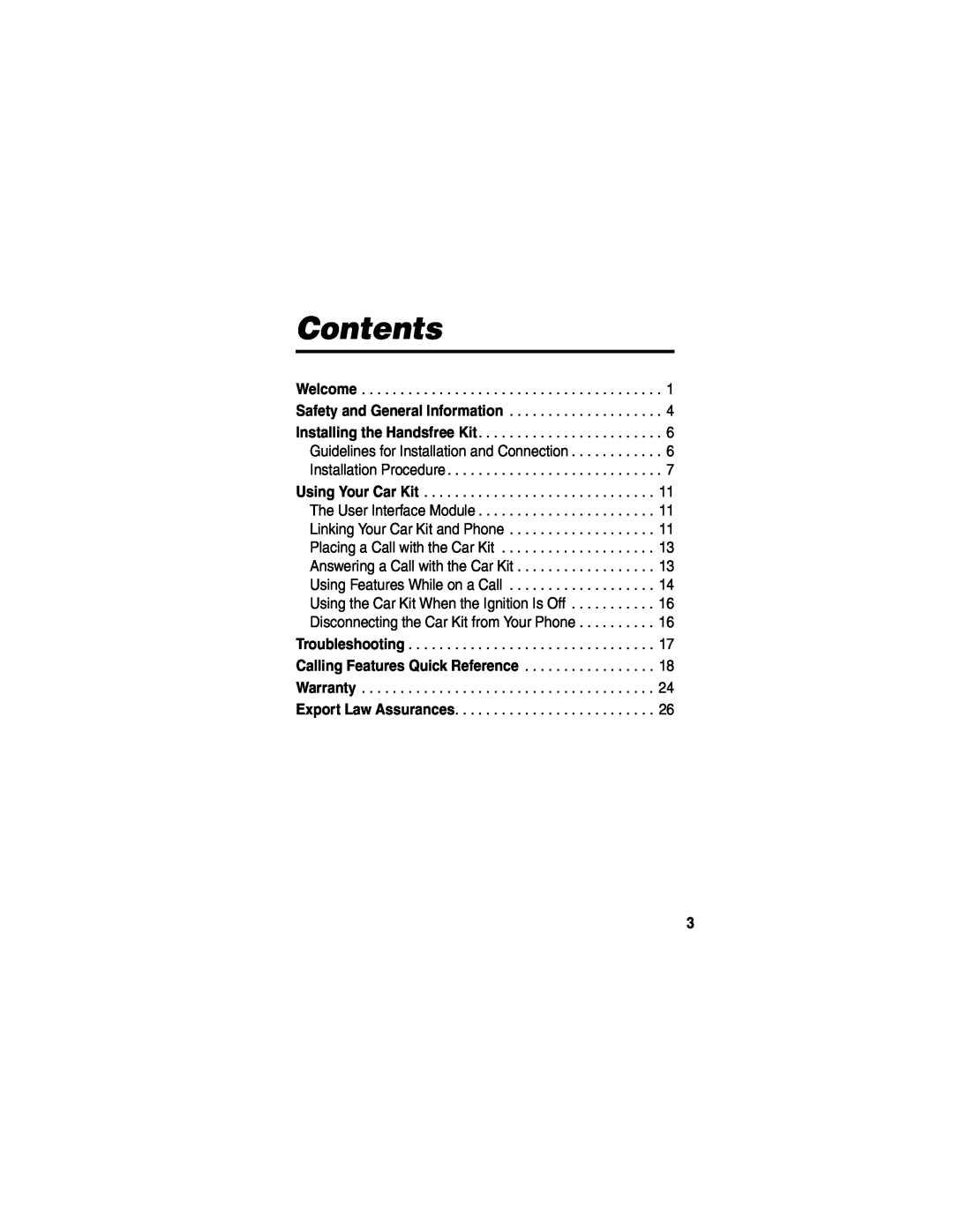 Motorola HF850 manual Contents 