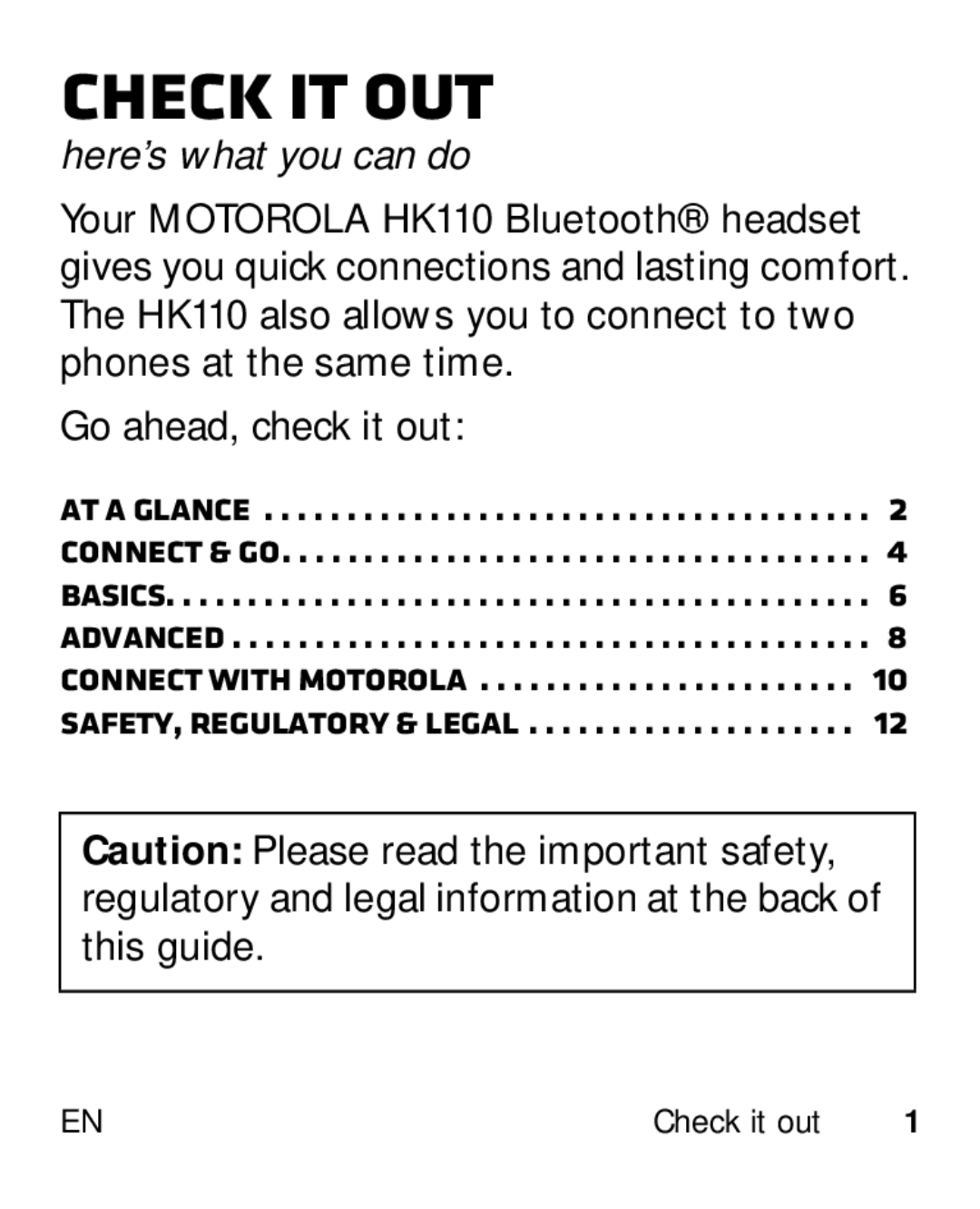 Motorola HK110 manual Check it out, Here’s what you can do 