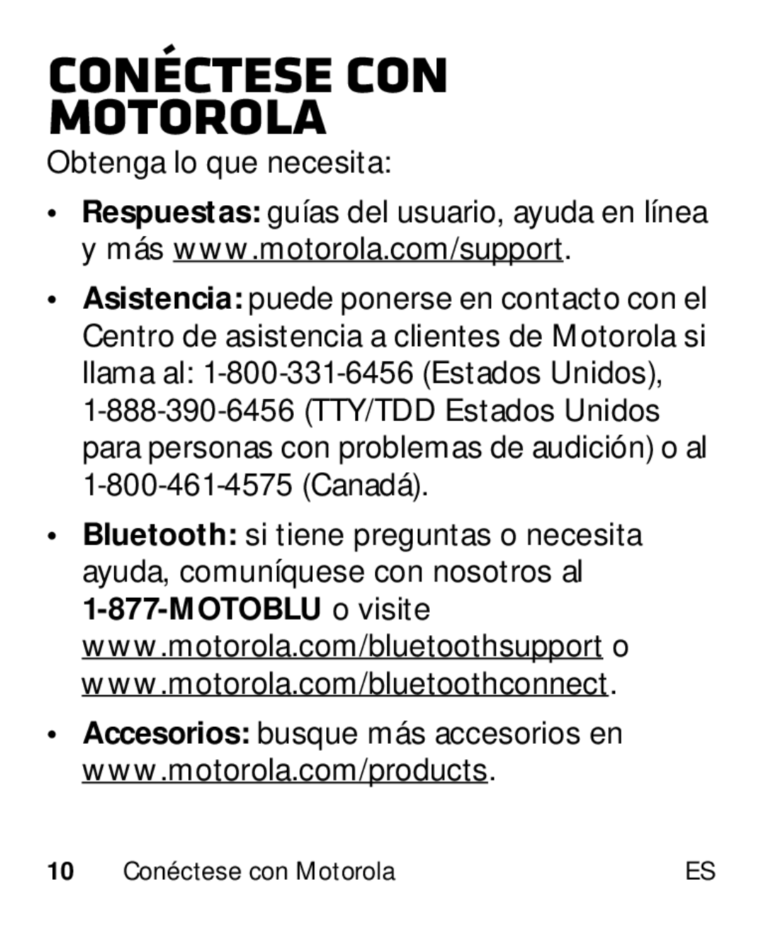 Motorola HK110 manual Conéctese con Motorola 