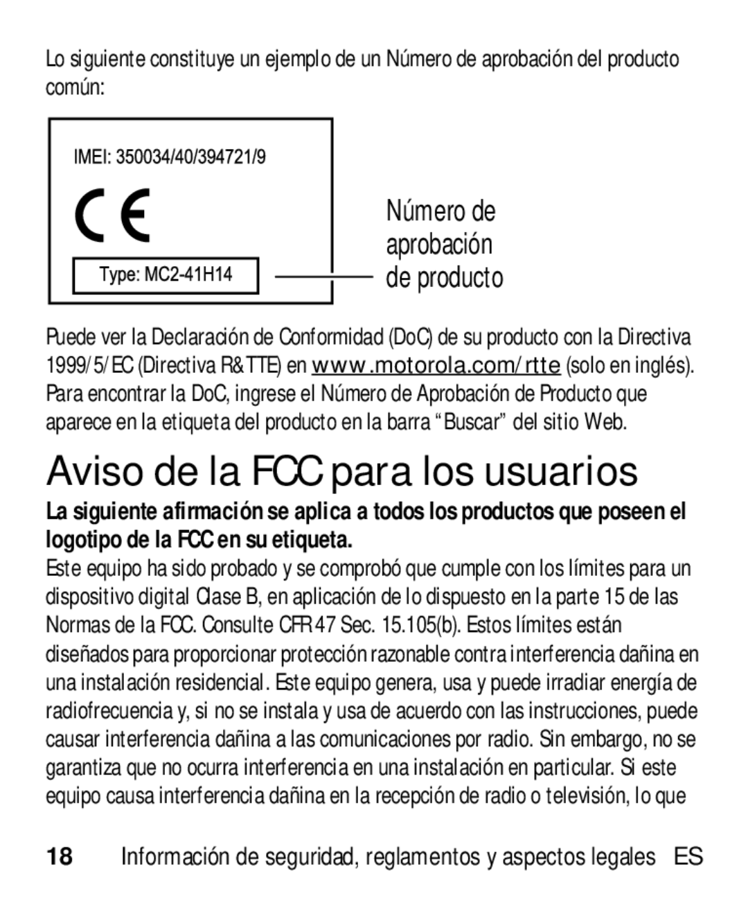 Motorola HK110 manual Aviso de la FCC para los usuarios 