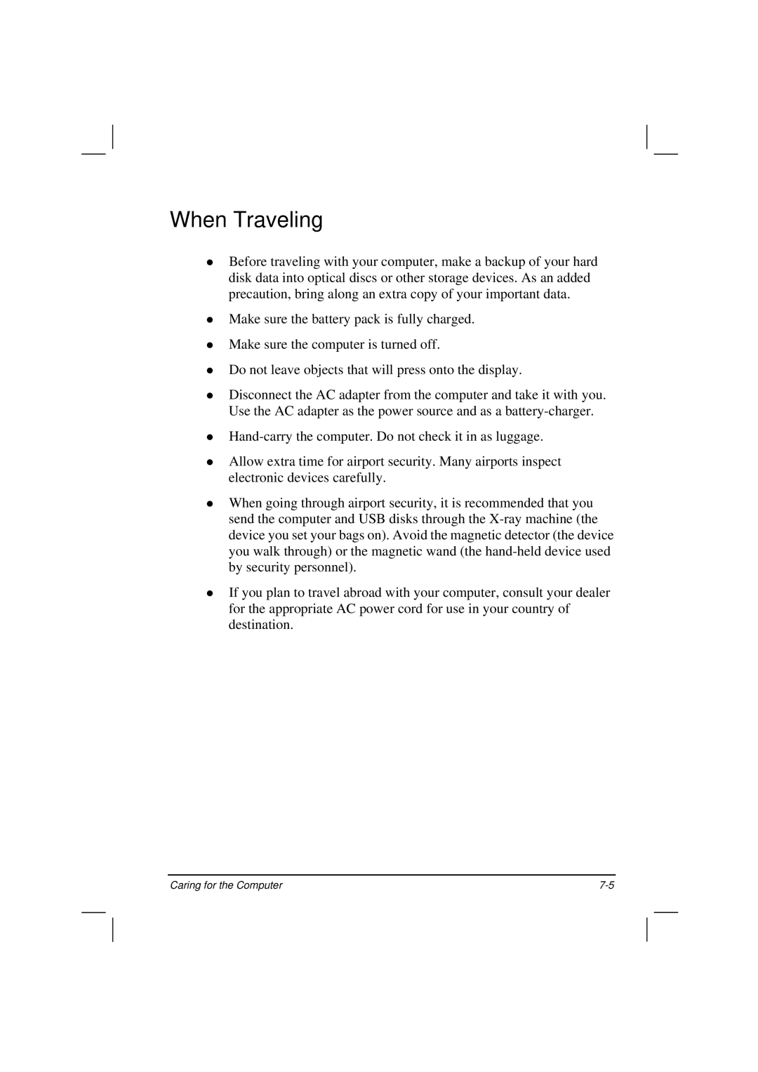 Motorola HK1223 manual When Traveling 