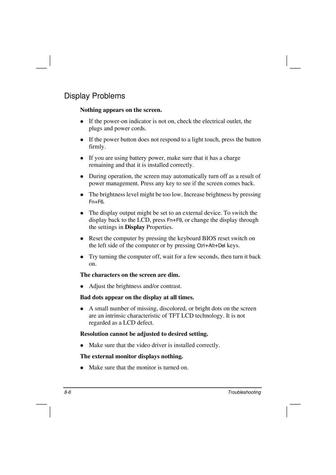 Motorola HK1223 manual Display Problems, Nothing appears on the screen 