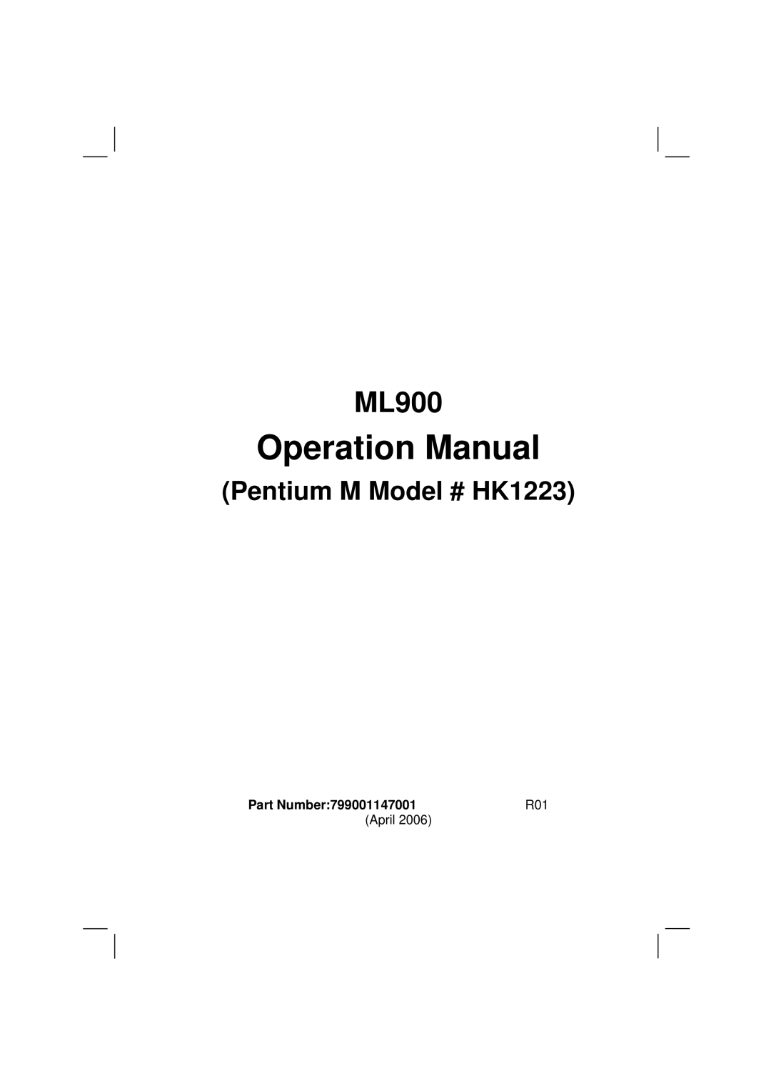 Motorola HK1223 manual ML900 