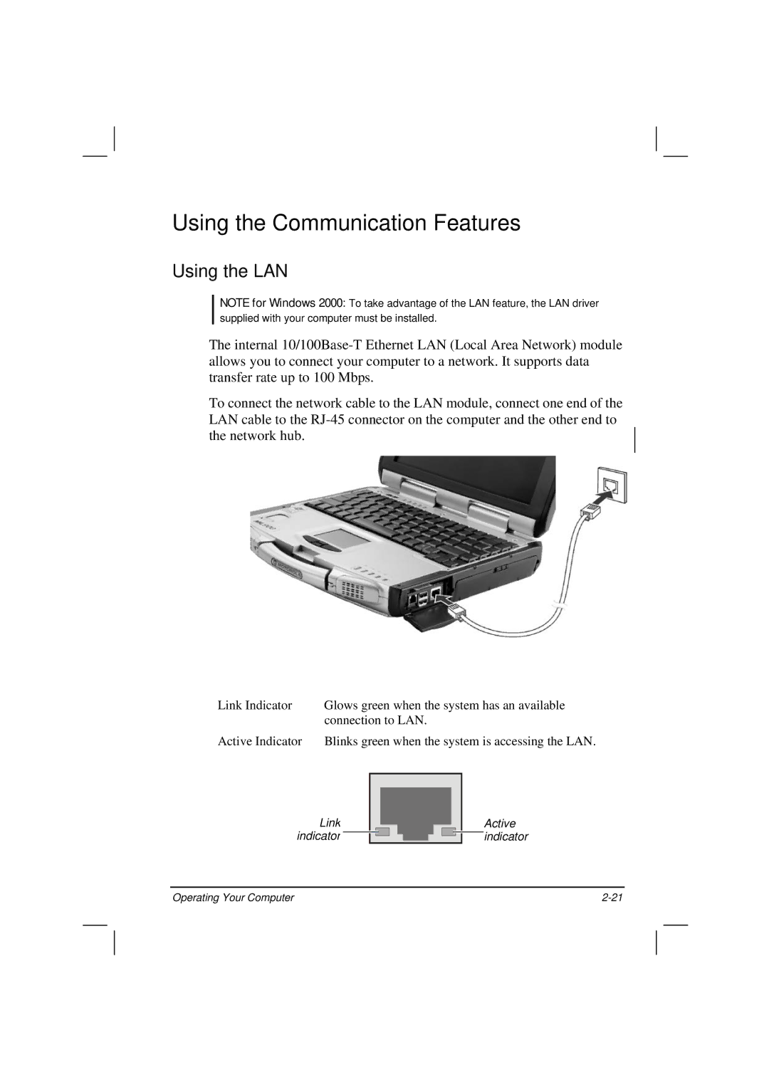 Motorola HK1223 manual Using the Communication Features, Using the LAN 