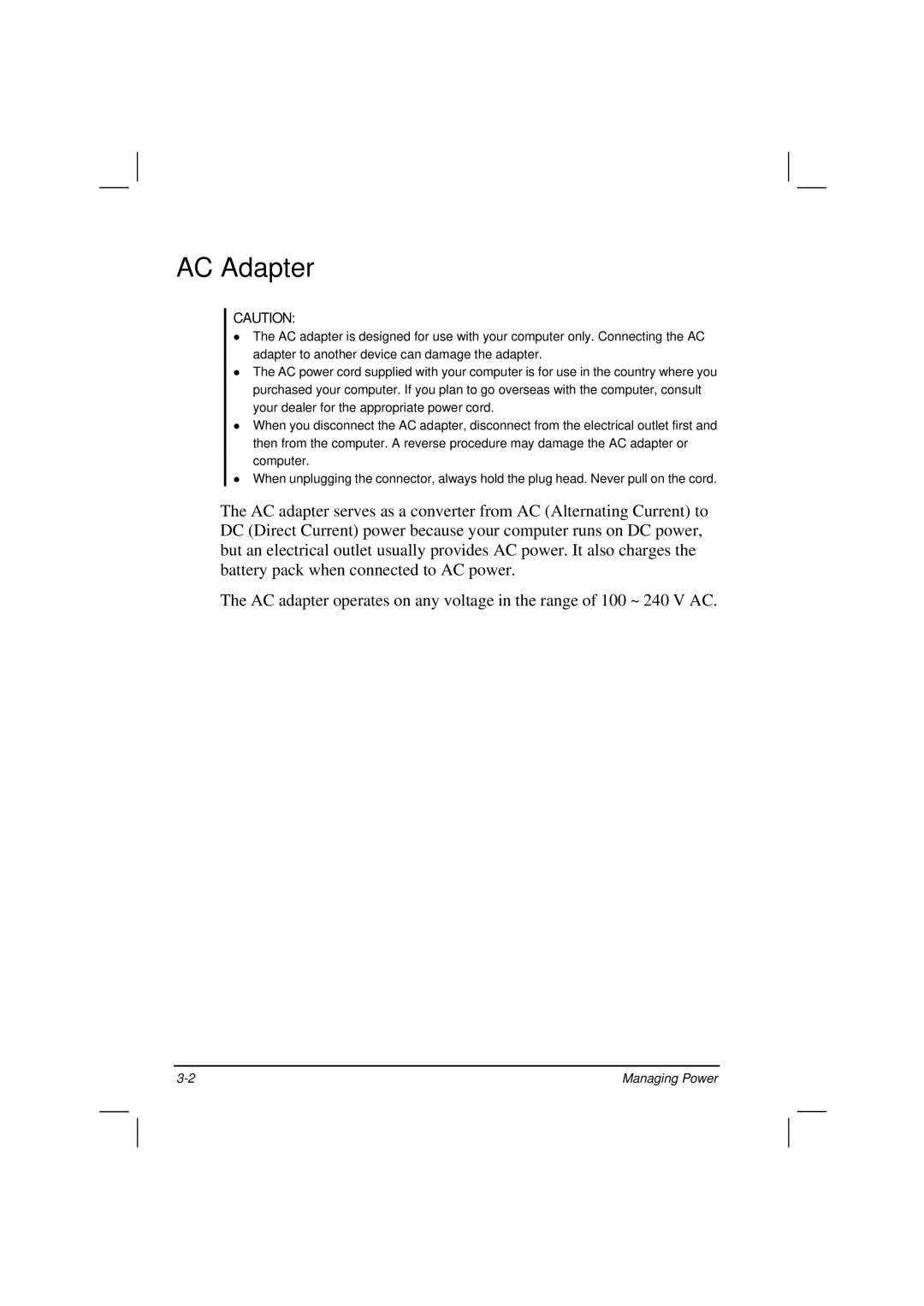 Motorola HK1223 manual AC Adapter 