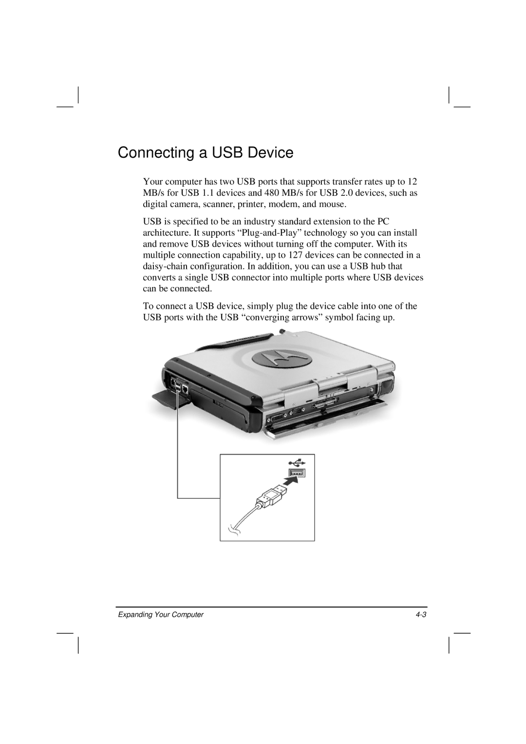 Motorola HK1223 manual Connecting a USB Device 