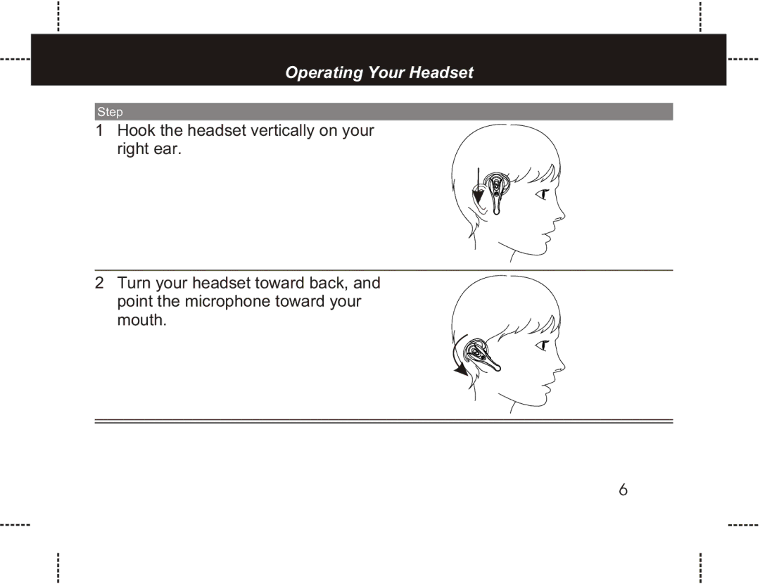 Motorola HS801 manual Operating Your Headset 