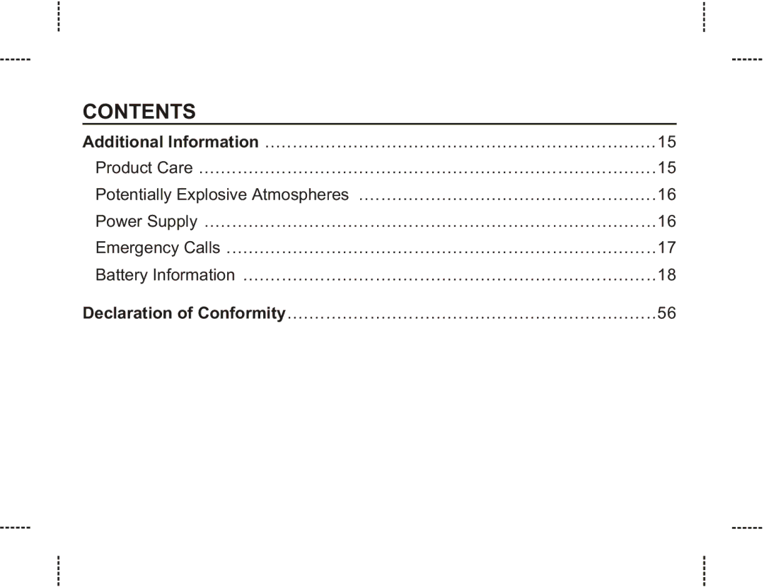 Motorola HS801 manual Contents 