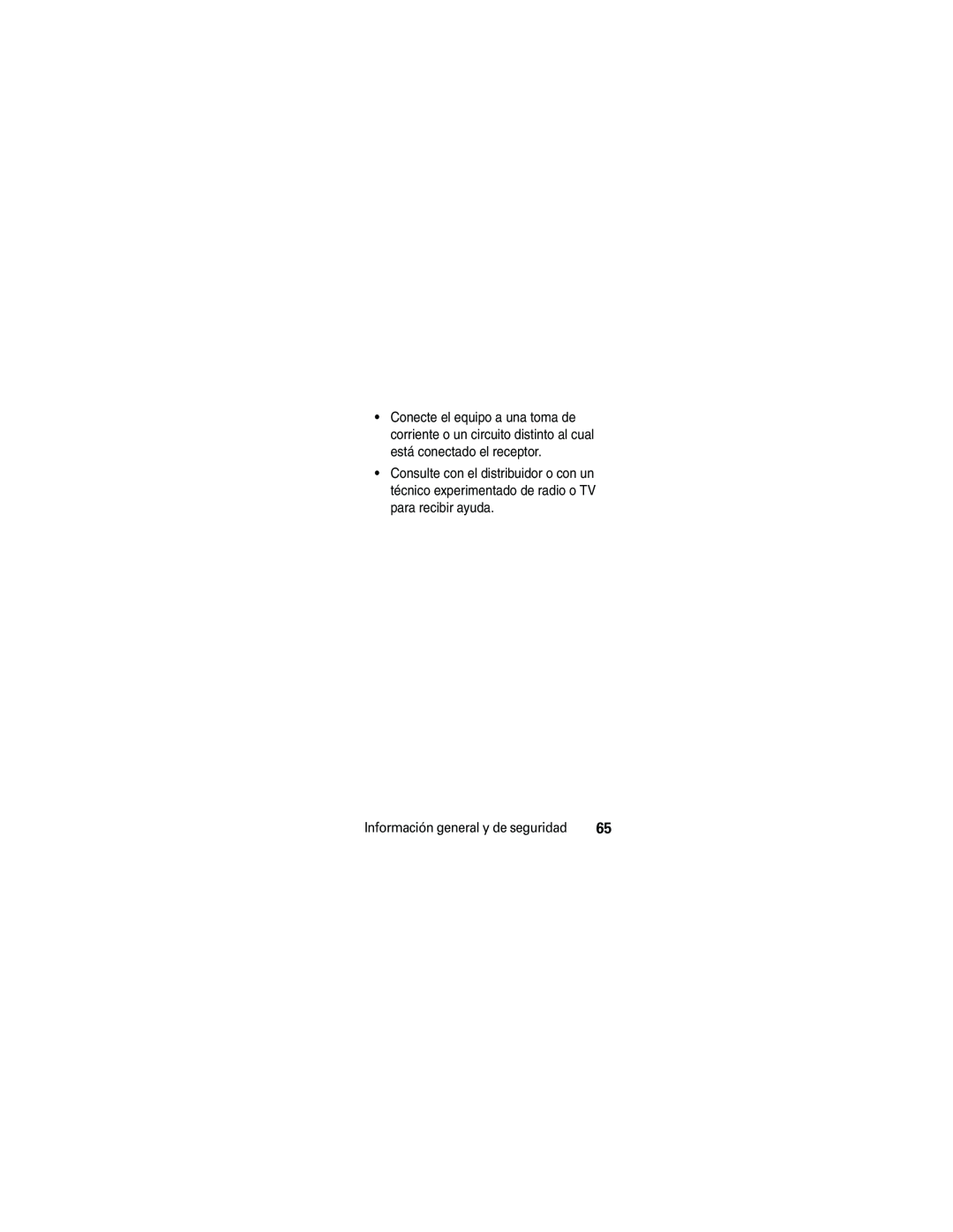 Motorola HS805 manual Información general y de seguridad 