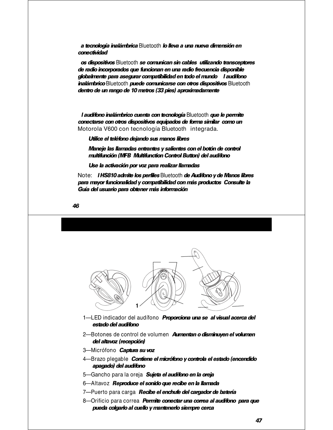 Motorola HS810 manual Introducción, ¿Qué es la tecnología inalámbrica Bluetooth?, ¿Cómo puedo usar el audífono inalámbrico? 