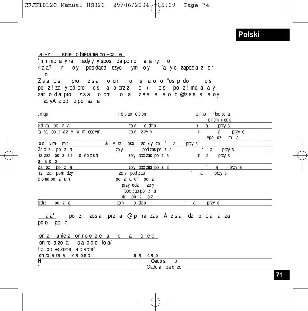 Motorola HS820 manual Nawiązywanie i odbieranie połączeń, Funkcja Tryb pracy telefonu, Głośnomówiącego 