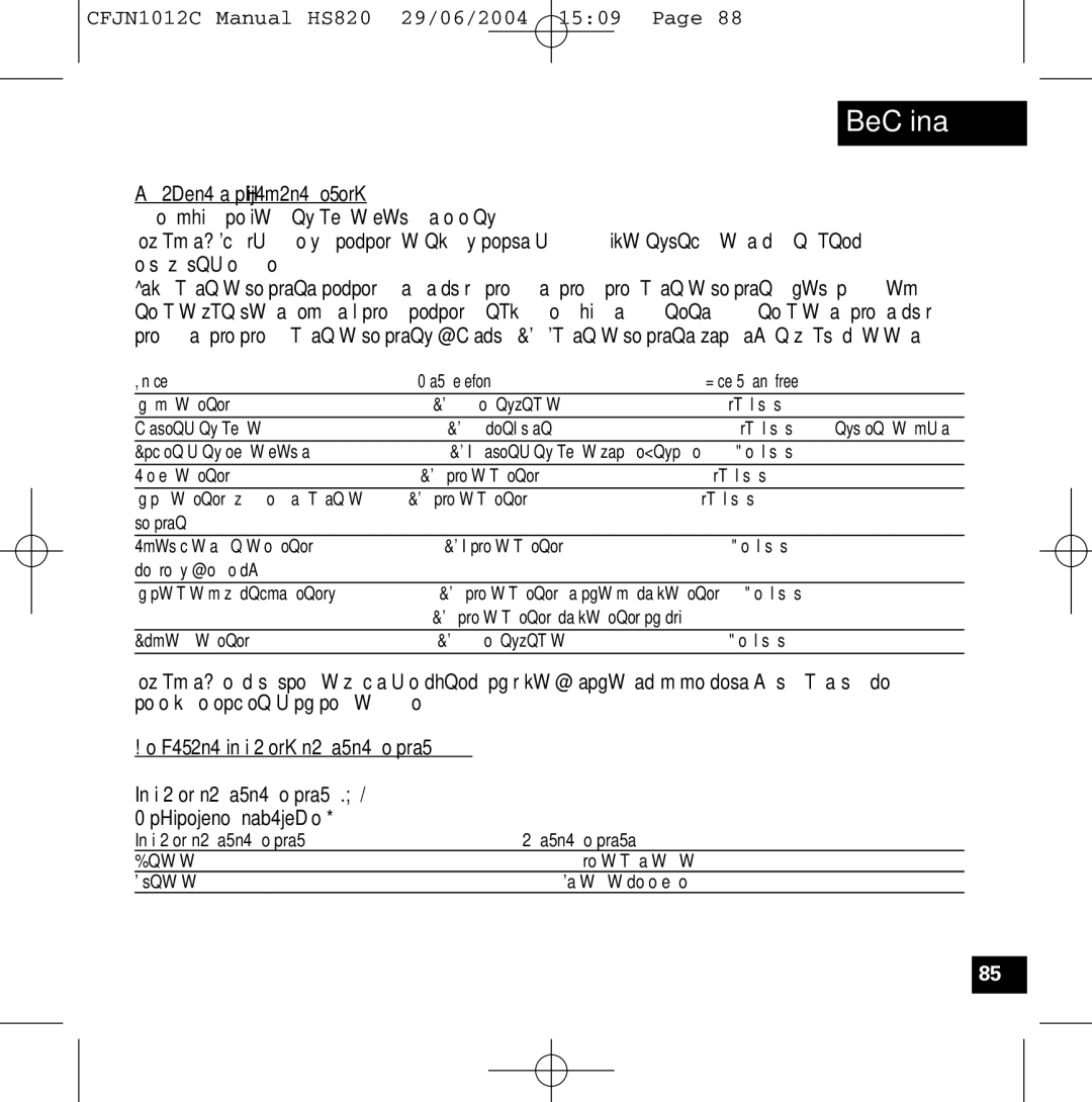 Motorola HS820 manual Vytáčení a přijímání hovorů, Funkce Stav telefonu Akce v handsfree 