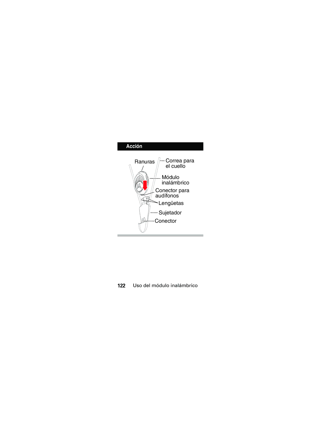 Motorola HS830 manual Acción 